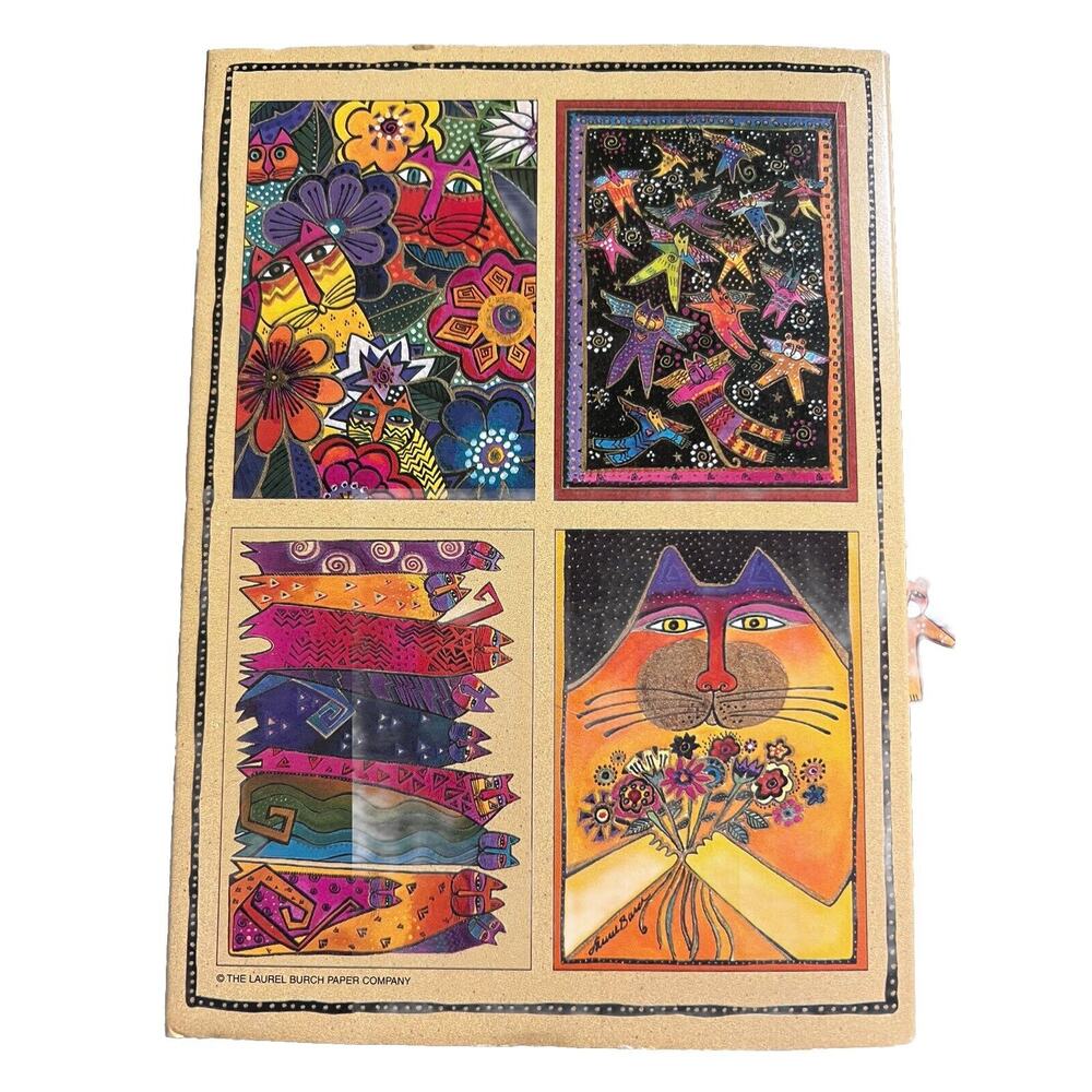 Laurel Burch Cat Greeting Cards Box Set of 25 Blank Reusable Box Kitties Cats